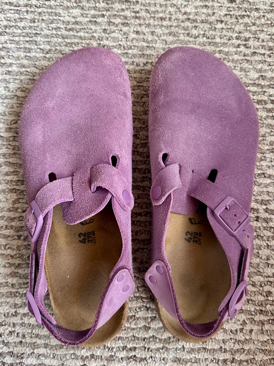 Birkenstock Shoes - Birkenstock Mauve Suede Tokio Clogs NWOT